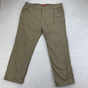 Coleman Fleece Lined Carpenter Pants Size 40x30 Tan/Brown Insulated Work